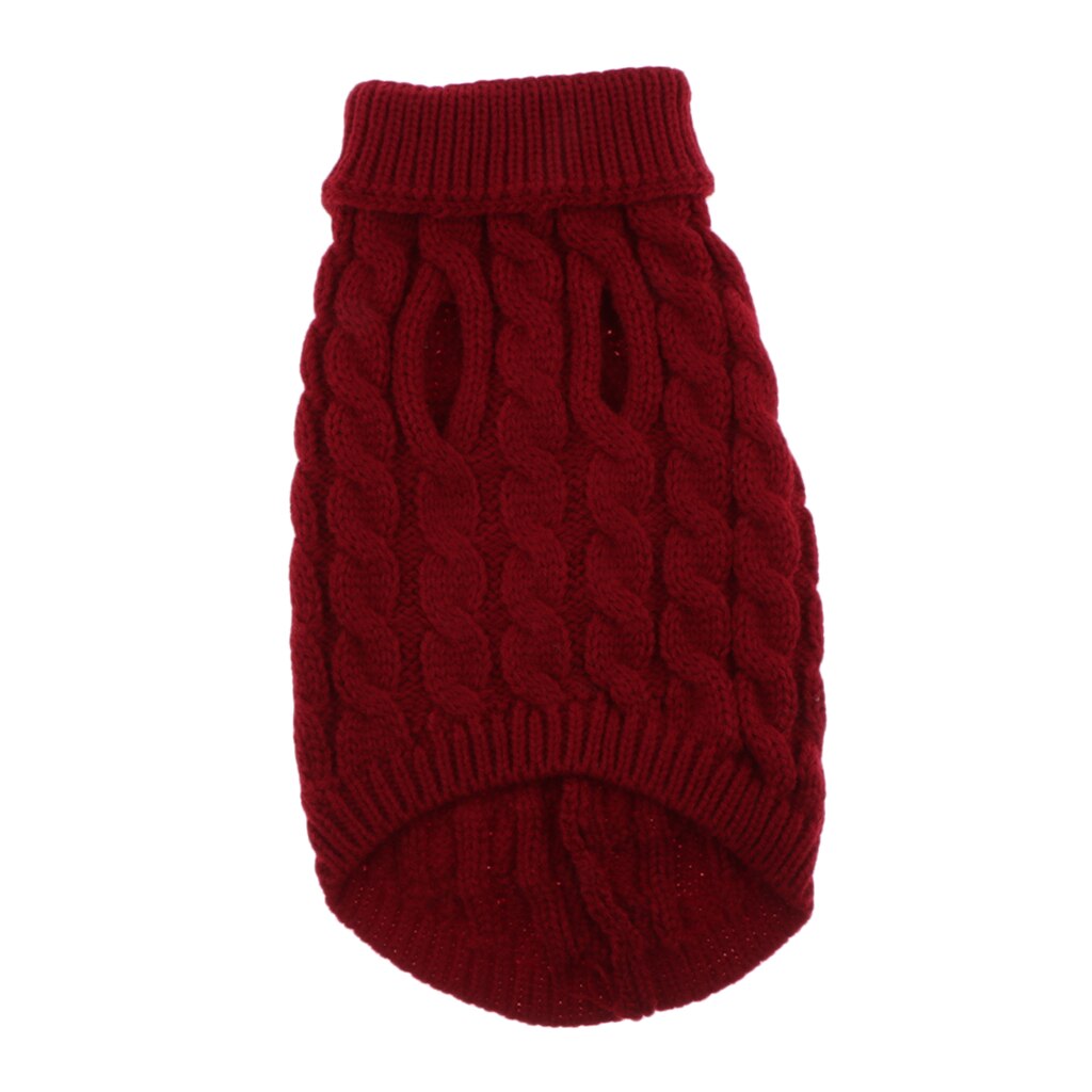 Dog Sweater Winter Knitwear Dog Knit Sweater for Small Dogs Puppy S/M/L: Red M