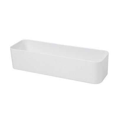 Boîte de rangement murale en plastique, support de télécommande, décoration de la maison, boîte de rangement de cosmétiques, support mural: L-White