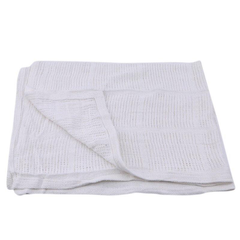 Newborn Baby Blankets Super Soft Cotton Crochet Summer Sleeping Bed Supplies Hole Wrap Air-conditioning blanket for Baby 90*70cm: white