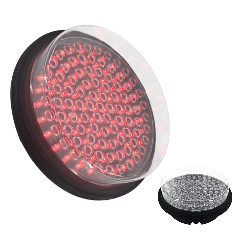 200mm tricolor led traffic signal light module with fresnel lens IP65 Waterproof: Red  9-36VDC