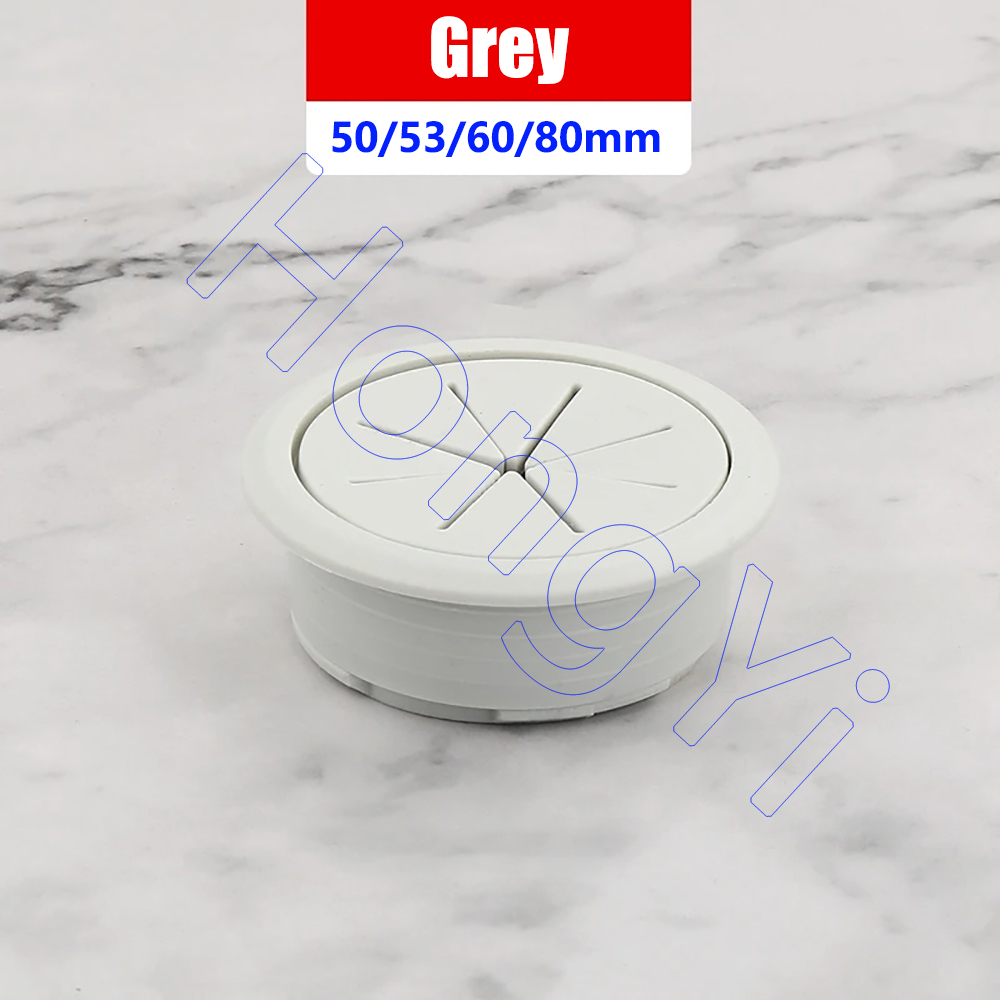 1Pcs Desk Wire Organizer Cable Hole Cover ABS+Rubber Cord Grommets 50mm/53mm/60mm/80mm for Office Furniture Cable Passing: Bronze / 60mm