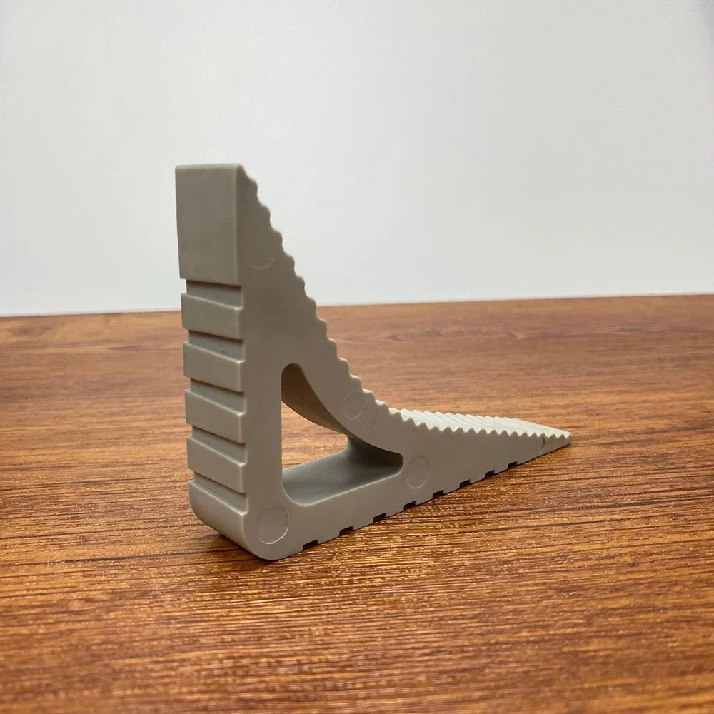 Veiligheid Driehoek Vorm Deurstop Creatief Rubber Blok Wig Deurstops Home Office Anti-Collision Deur Achterste Stoppers Bescherming: WIT