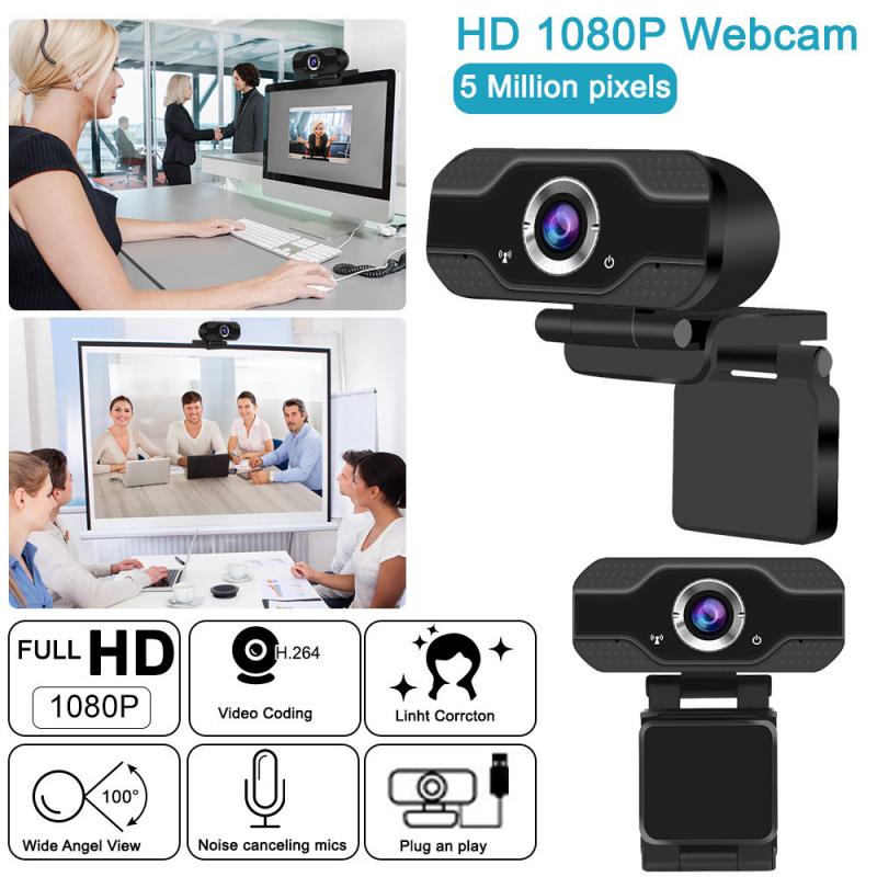 Autofocus-cámara Web 1080P, Webcam con micrófono para Pc/ordenador, Usb, Full Hd, 1080P,