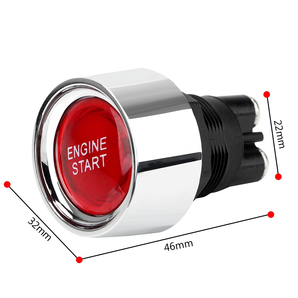 Universal Car Auto Switch Engine Start Starter Switch Racing Illuminated Push Button Touch Momentary Reset Voltage 12V DC Fits