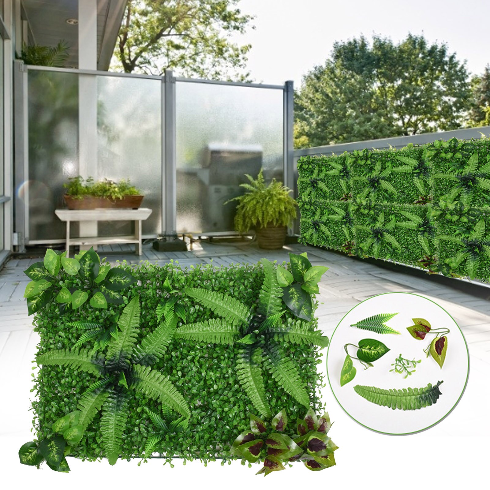 40X60Cm Kunstmatige Tuin Plant Hek Kunstgras Versleutelde Gazon Panelen Huis Tuin Muur Achtergrond Decoratie Privacy Screen