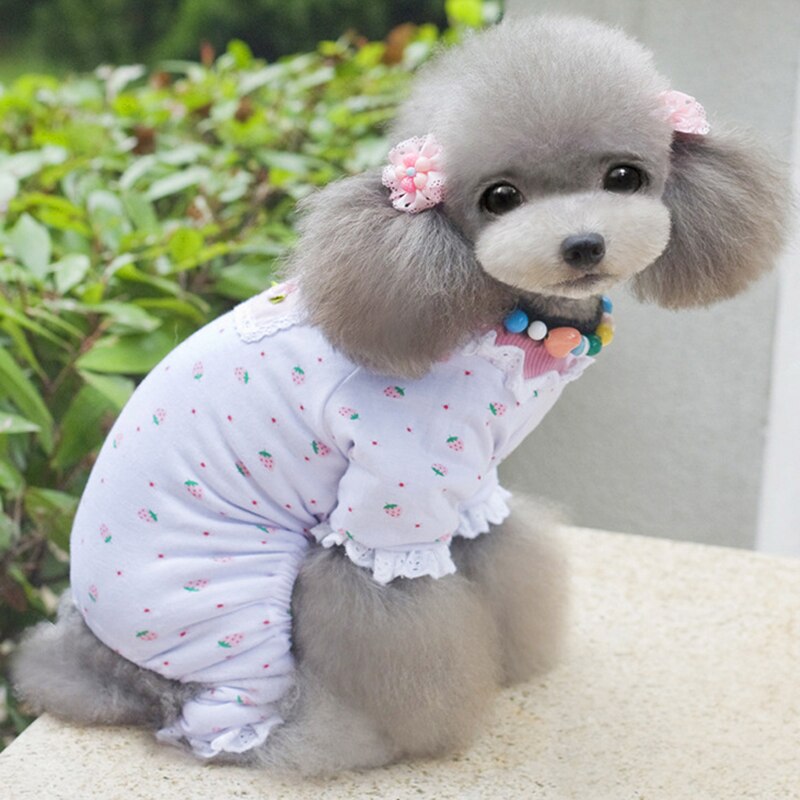 100%  bomuld hund pyjamas blød behagelig hundedragt sommer kæledyr overalls hundetøj