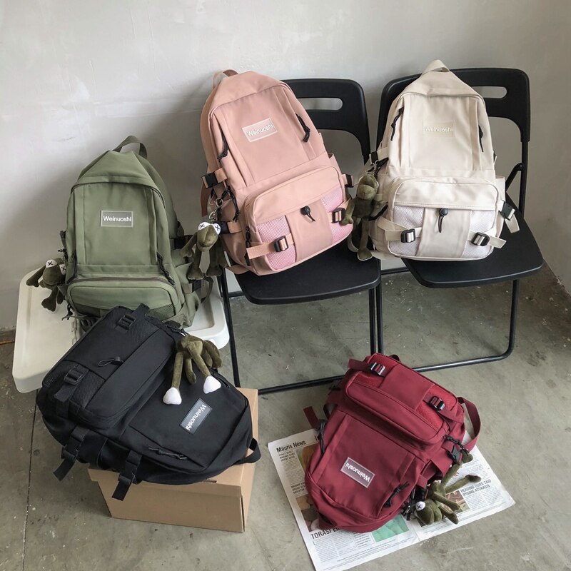 DCIMOR Nuovo Delle Donne di nylon Impermeabile Zaino Inserto Femmina fibbia zaino tasche Multiple zainetto per le Ragazze Adolescenti Mochilas