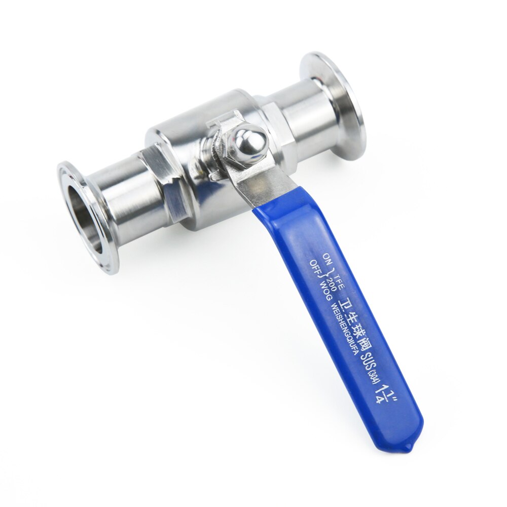 3/4&quot; 19/25/32/38/42/45/51 mm 304 Stainless Steel Sanitary Ball Valve Tri Clamp 50.5/64mm Ferrule Type For Homebrew Diary Product