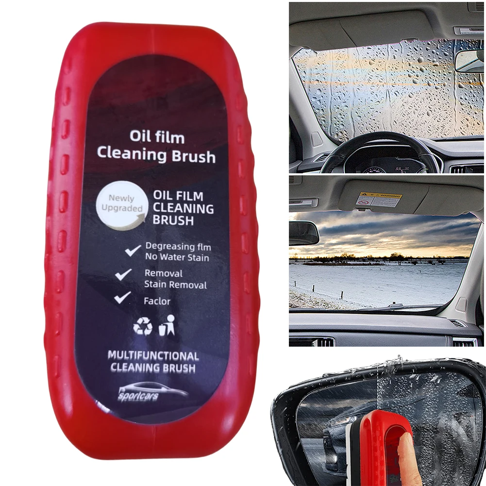 Removedor de filme de óleo de vidro automotivo, esponja de vidro, escova de limpeza, para-brisa interno dianteiro, limpador de filme de óleo de vidro para limpeza de carro