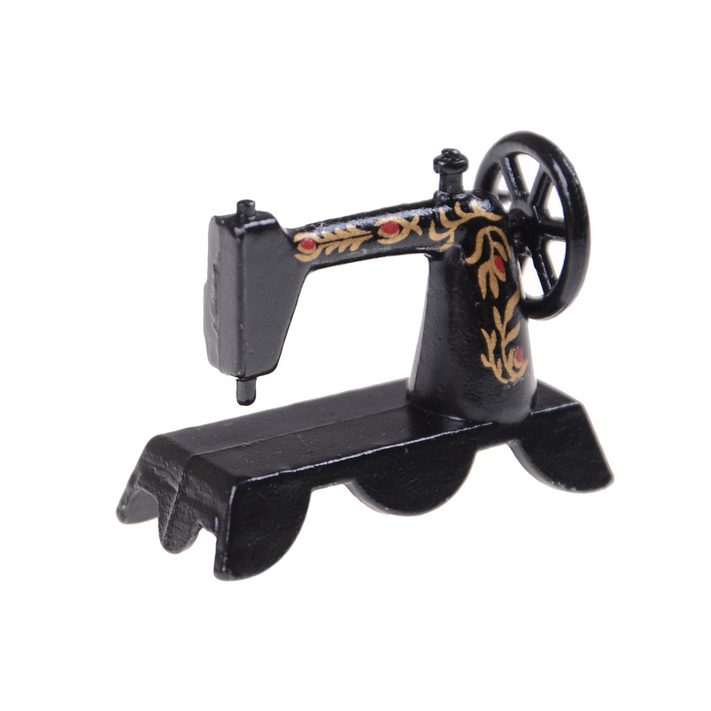 1:12 Mini Sewing Machine Simulation Home Furniture Dollhouse Miniature Accessories for Girl Doll House Decoration