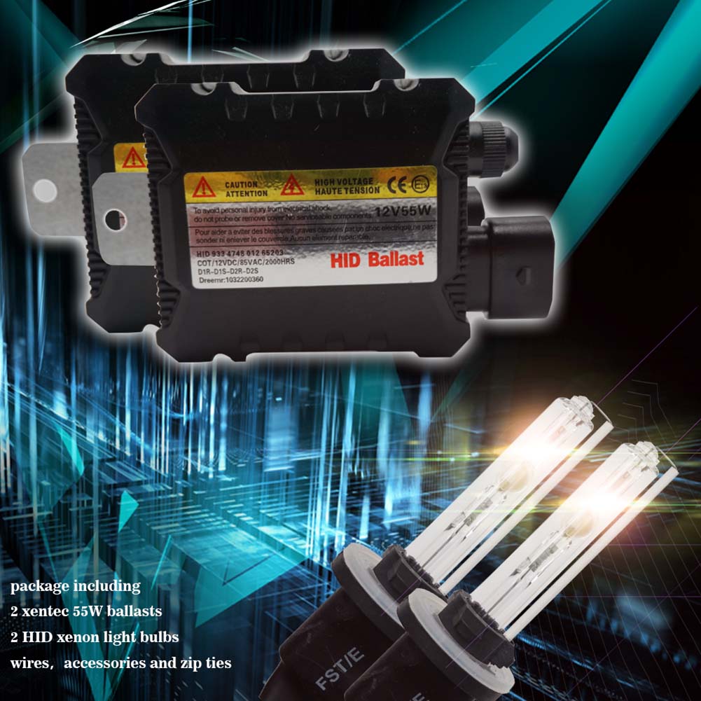 One Set Slim Ballast Kit Xenon Hid Kit 55W Waterproof Carheadlight Whitelight Lightsource