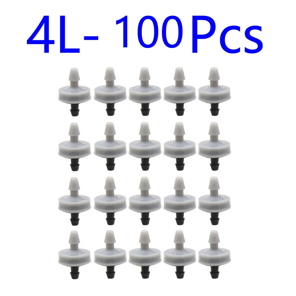 5-100Pcs Garden 2L/4L/H 8L/H Emitter Pressure Compensating Dripper Micro Irrigation Hose Drip Head Water Saving Dropper: 4L x 100pcs