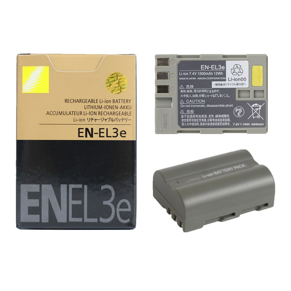 7,4 V 1500mah EN-EL3e EL3a ENEL3e Cámara recargable de la batería para Nikon D300S D300 D100 D200 D700 D70S D80 D90 D50 L15
