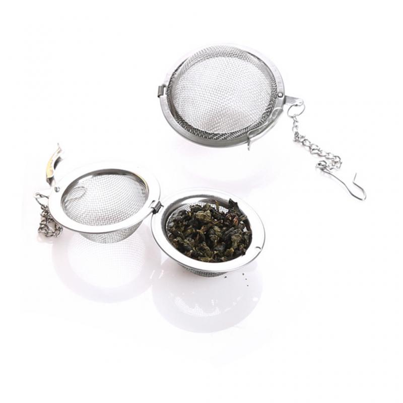 Colador de bola para especias de acero inoxidable, filtro sólido de residuos de especias, coladores de té e infusores de té, bola para especias de cocina para el hogar