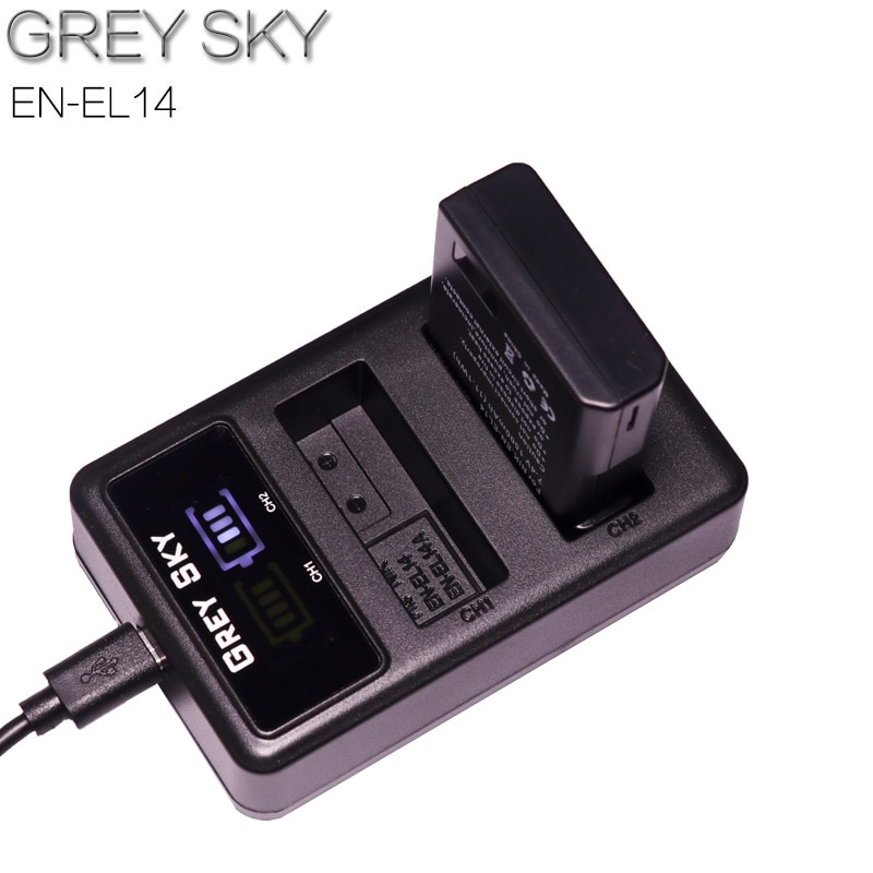 4 st 1500 mah en -el14 en-el14a enel 14 batteri för nikon  d3100 d3200 d3300 d3400 d3500 d5600 d5100 d5200 p7000+ lcd usb laddare