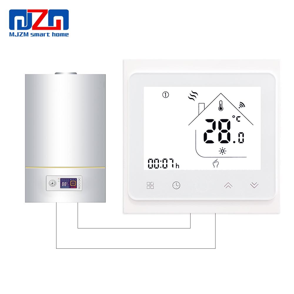 MJZM BGL-002 WiFi&Hand Control Thermostat Temperature Controller for Gas Boiler Alexa Google Home Thermoregulator for Warm Room: BGL-002BB(no wifi)