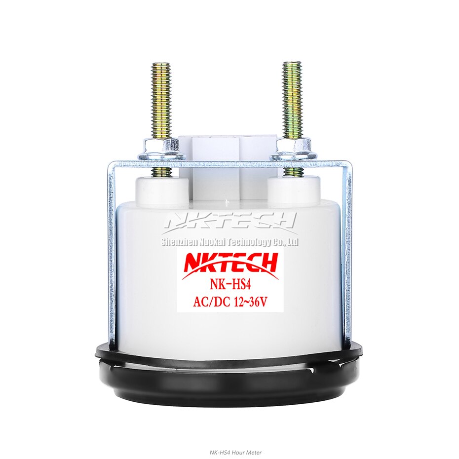NKTECH Quartz Hour Meter Round NK-HS4 Meters Time Running Counter For Excavator Engineering Vehicle Generator Tractor Boats ATV: 12-36V DC AC