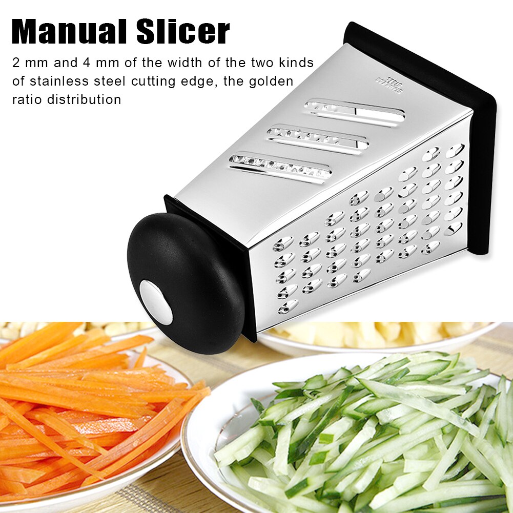 Food Accessory Stainless Steel Salad Kitchen Tools Plane Manual Slicer Carrot Cucumber Labor Saving Vegetables Fruits 4 Sided