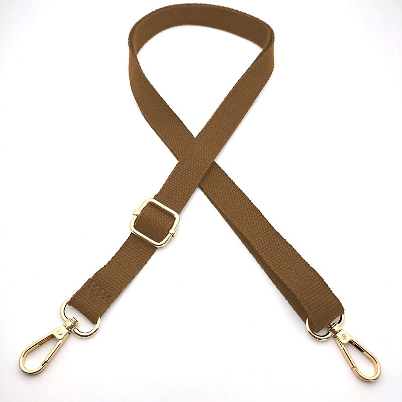 130Cm Canvas Snoep Kleur Tas Band Verstelbare Schouderriem All-Match Klinknagel Versterkte Brede Singels Strap Vervanging Riem: B-brown