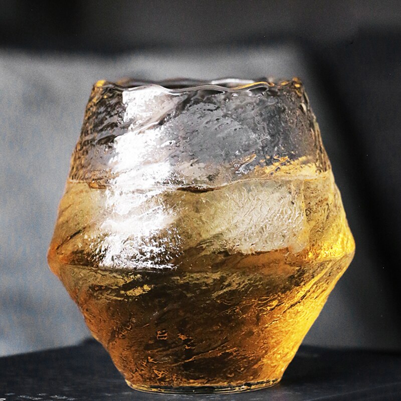 Japansk hammer kop cocktail glas whisky te kaffe vand brandy vodka krus diamant krystal glas kopper gennemsigtige snapseglas