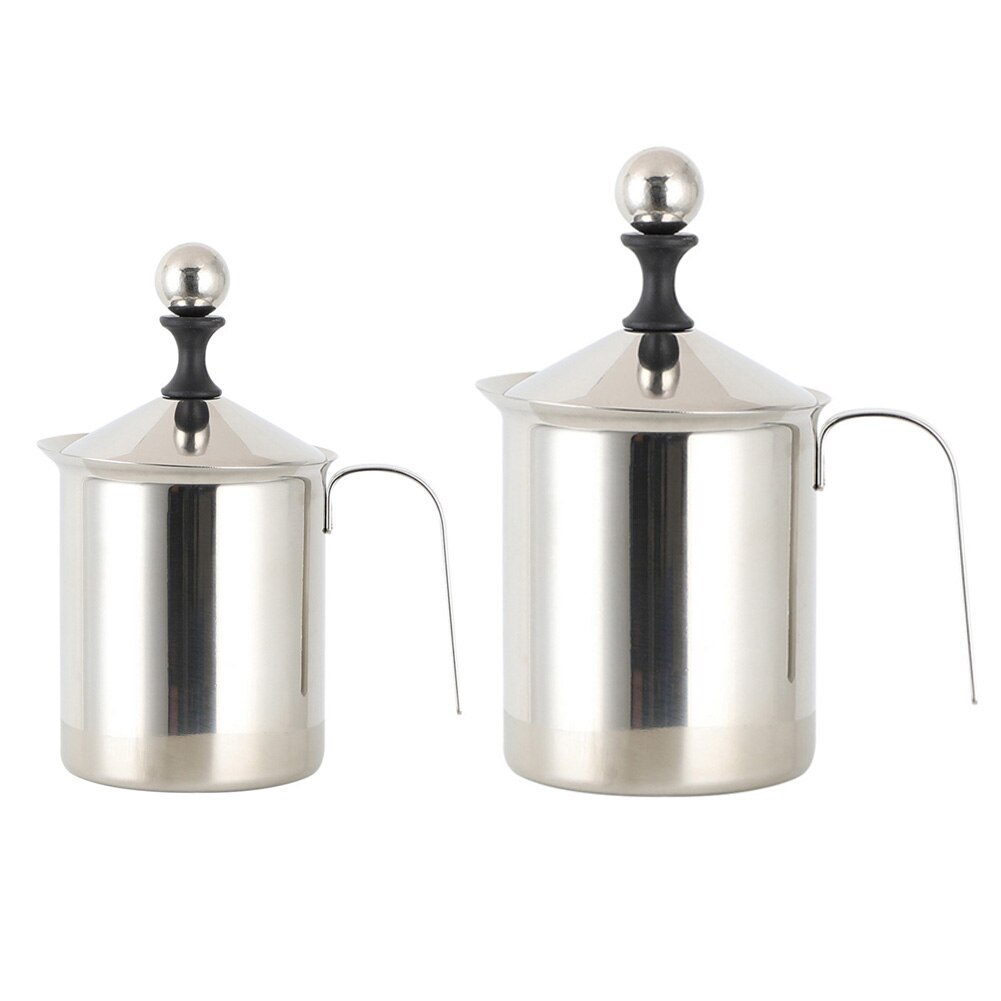 400/800ml montalatte manuale acciaio inossidabile latte a vapore doppia maglia schiuma per caffè cappuccino crema per il latte applicazione da cucina