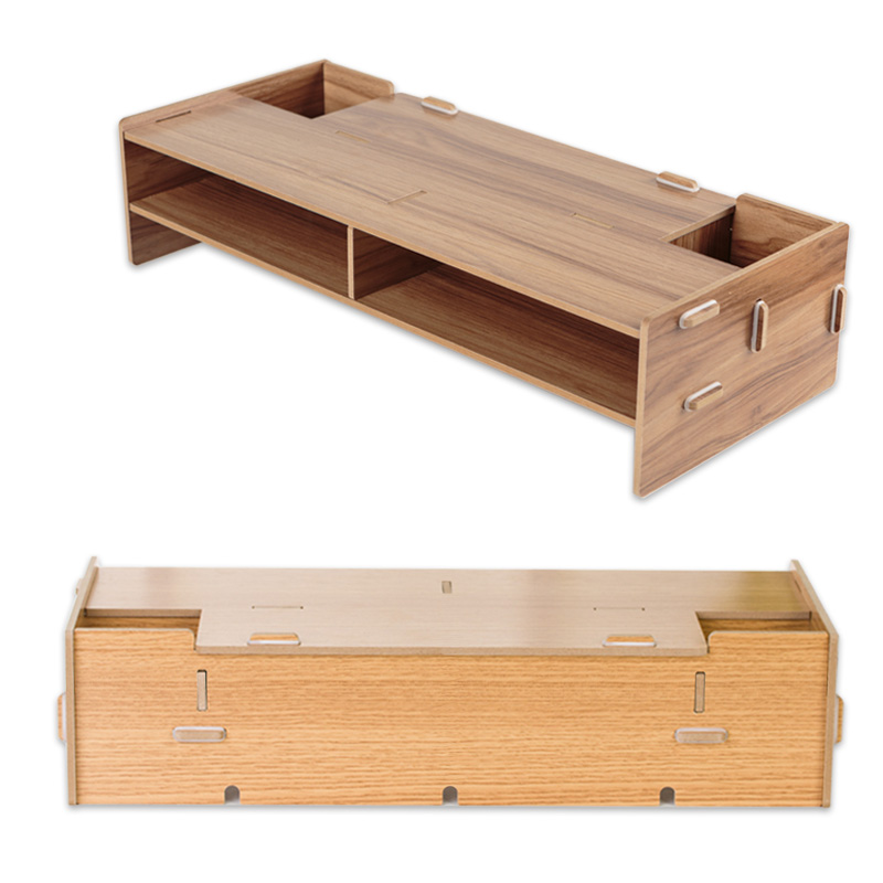 Multi-function Desktop Monitor Stand Computer Screen Riser Wood Shelf Plinth Strong Laptop Stand Desk Holder For Notebook TV