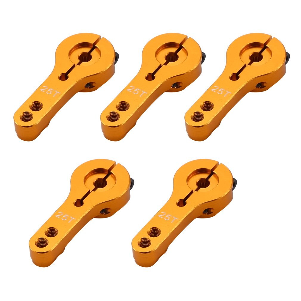 5pcs 25T M3 Metal RC Servo Arm Horn for Futaba Savox Xcore HL HSP HD Power: Orange