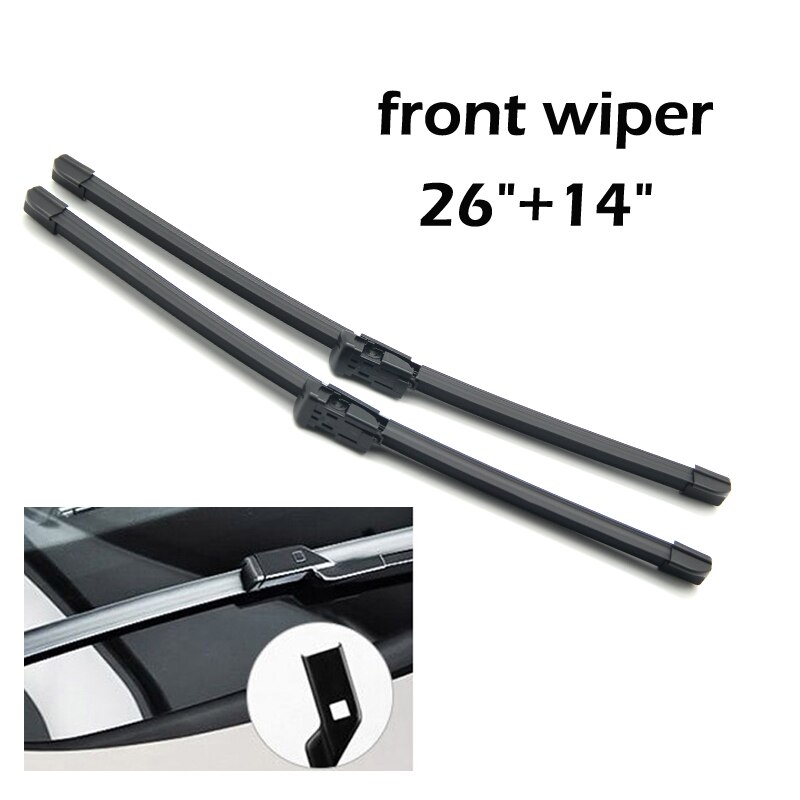 MIDOON Wiper Front & Rear Wiper Blades Set For Kia Venga MK1 - 14 Windshield Windscreen 26"14"12"