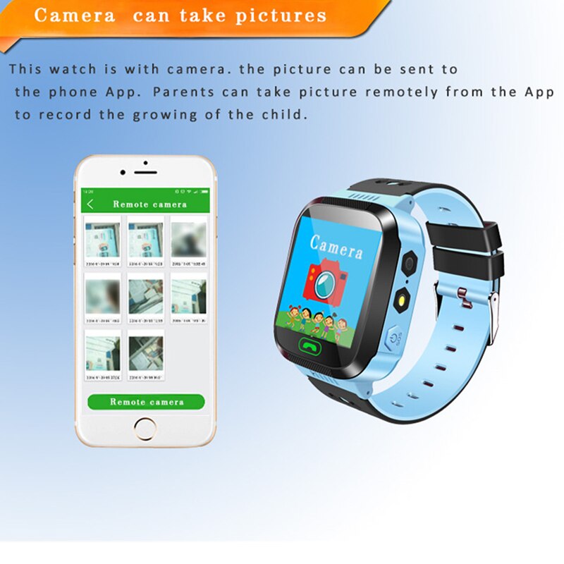 Q02 enfants montre intelligente caméra éclairage enfants regarder écran tactile SOS appel LBS suivi localisateur enfants bébé montre intelligente