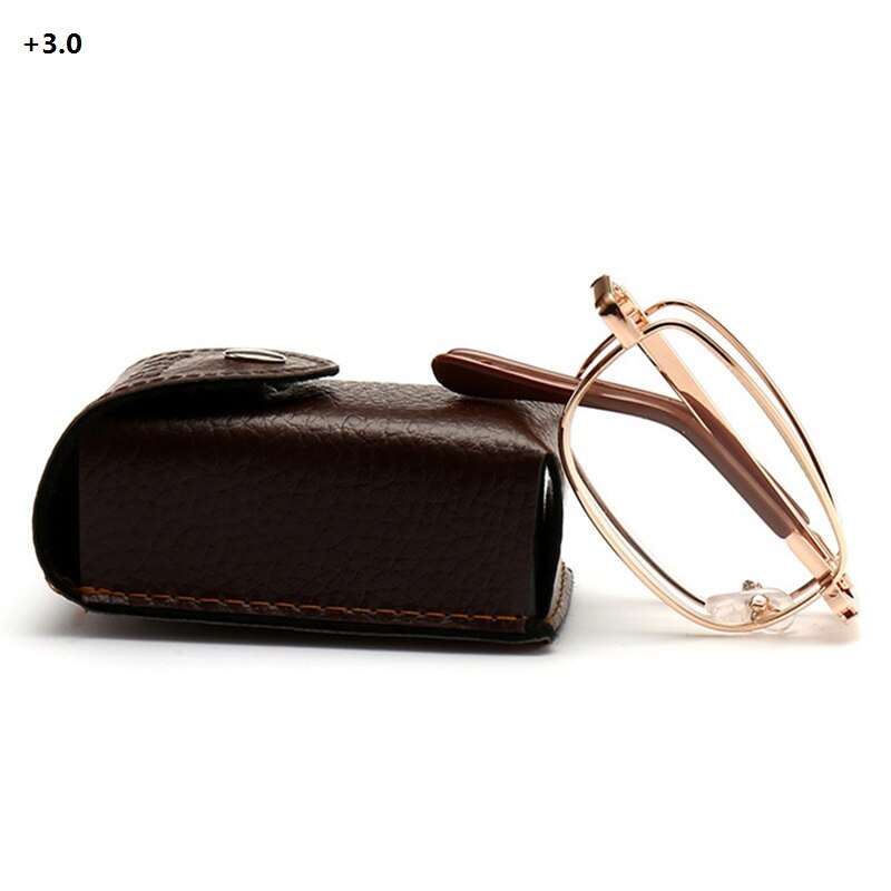 Inklapbare Leesbril Voor Mannen Vrouwen Inklapbare Metalen Lenzen Voor Verziendheid Dioptrie 1,0, 1,5, 2,0, 2,5, 3,0 3,5 4,0: 3.0