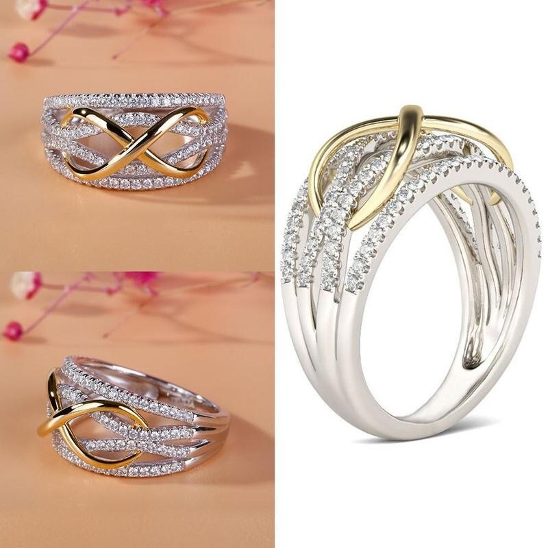 Paar ringen - eenvoudige roestvrijstalen herenring damesringen hart trouwring blingbling band kristal strass steentjes s  v2 g 0