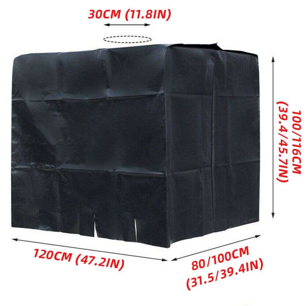 til deksel til regnvannstank 600/1000 liter ibc container utendørs hage hagesofa vanntett støv solbeskyttelse oxford klut: 120 x 80 x 100cm