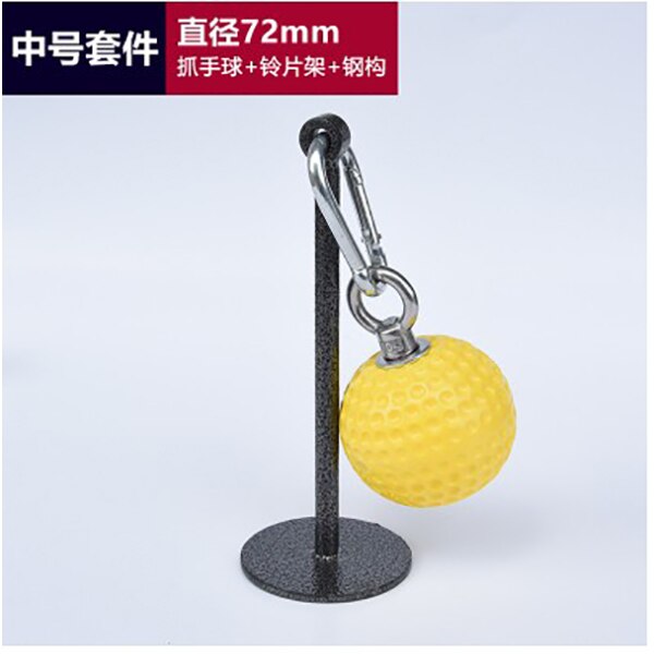 Dispositivo de entrenamiento de bola de poder de dedo multiusos de un objeto es fácil de operar, dispositivo de agarre de fuerza de muñeca para ejercitar el estrés de la mano: Amarillo claro