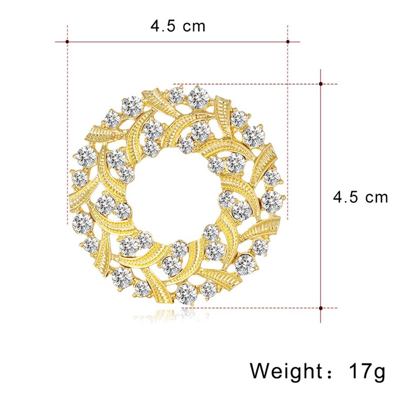 12Pcs Rhinestone Butterfly Flower Wreath Scarf Buckle Brooch Pin Jewelry Set for Women