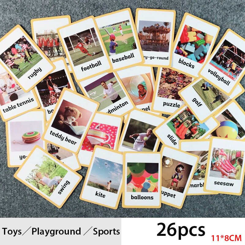 Preposiciones y gestos serie inglés palabra Flash tarjeta niños Tarjeta de aprendizaje juguetes educativos para edades tempranas