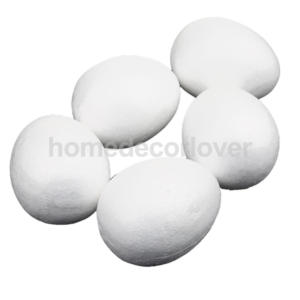 5x modellering av polystyren styrofoam skum egg fest ornament håndverk 10cm