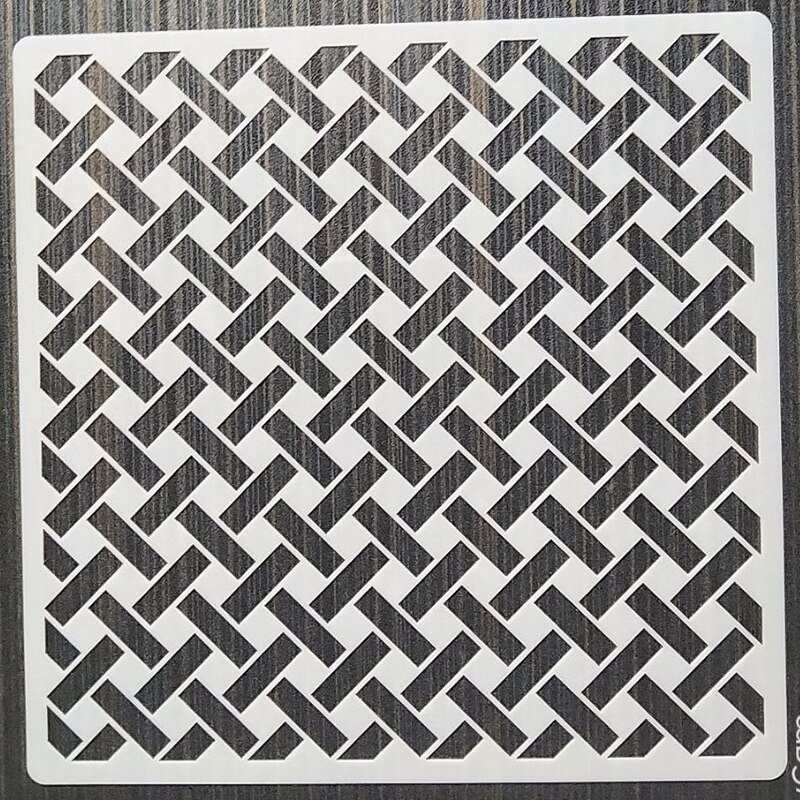 1 sztuk 15*15Cm prostokąt DIY Layering szablony malowanie ścian meble kolorowanka szablony do albumu szablon do dekoracji: C43