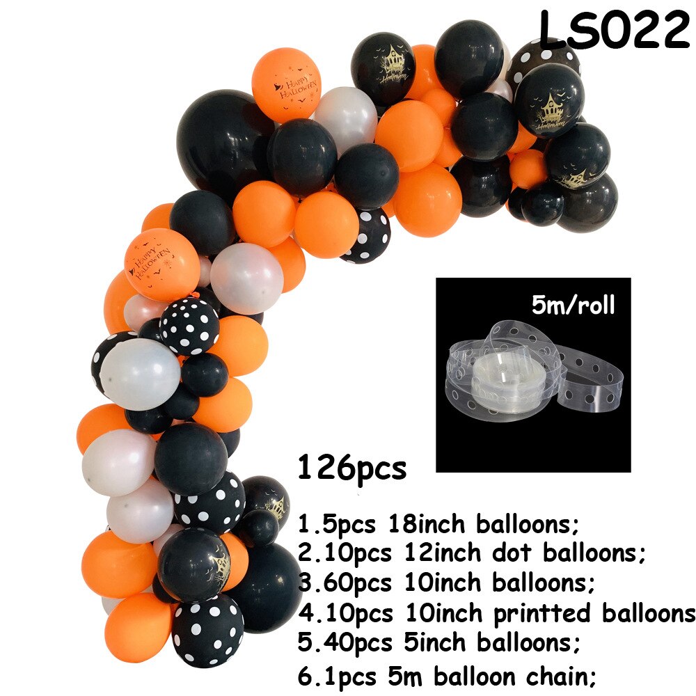 Halloween Palloncini arco Gonfiabili coriandoli Palloncino Giocattoli 3D PVC pipistrello Decorazione impostato per Esterno Interno Del Partito di Halloween Giocattoli: A-2