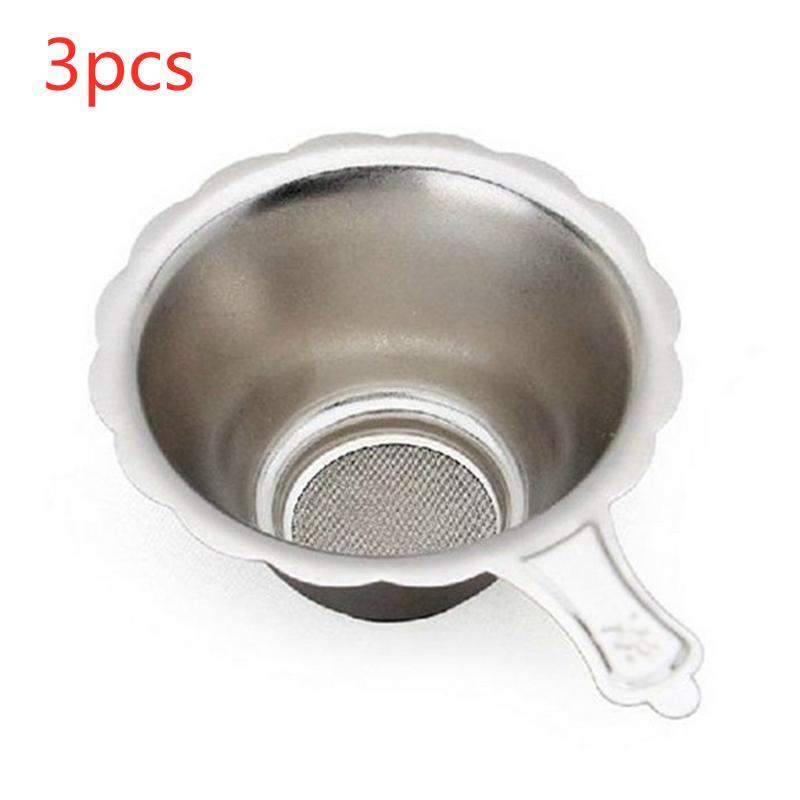 Double-layer Fine Mesh Tea Infuser / Strainer/ Teapot Filter Sieve Stainless Steel Tea Strainers: 3pcs