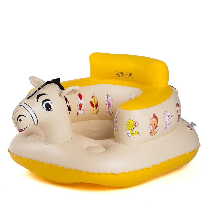 Sobi-sofá inflable de cabeza de caballo para bebé, asiento de escuela para bebé, silla de comedor para niños,