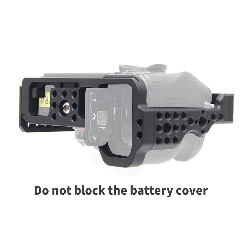Aluminum Camera Cage for Sony A7I4 /A7R4 /A7R IV SLR with 1/4 3/8 Thread Hole for Top Handle Microphone Flash Light