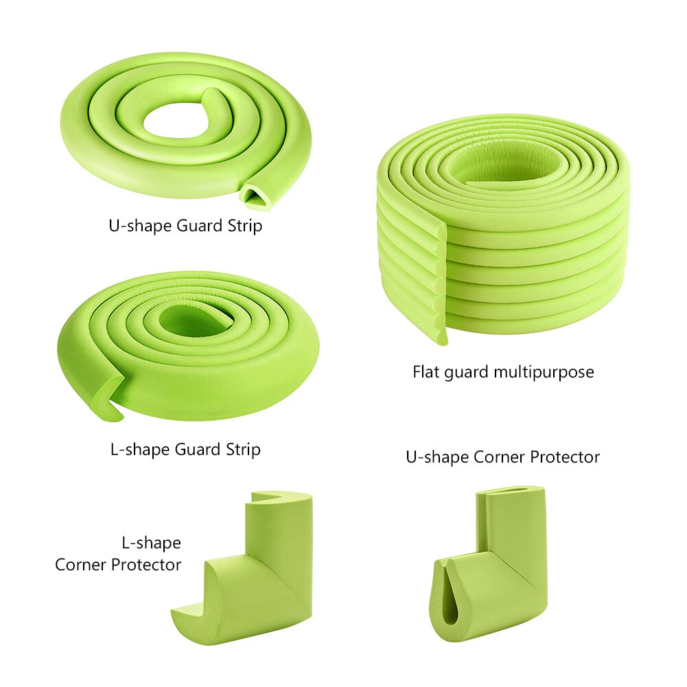 2M L Shape Soft Baby Safety Desk Table Edge Guard Strip Security Kids Protection Bumper Edge Angle Home Anti-collision Strip