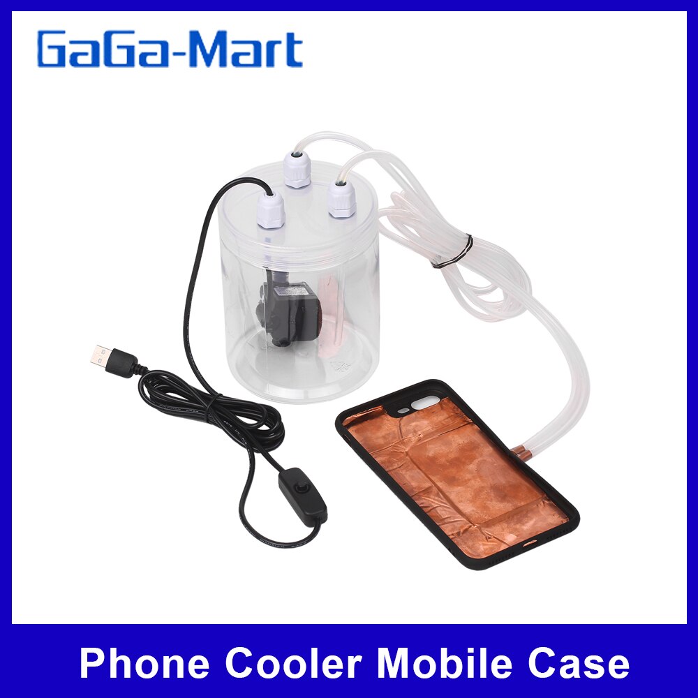 Water-cooled Cell Phone Radiator For iPhone X/11/XP/ Max Smartphone Cooling Case Water Pump Mobile Phone Cooler