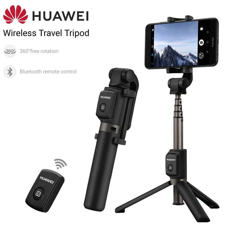Huawei  af15/cf15 pro bluetooth selfie stick stativ bærbar trådløs fjernbetjening zoomkontrol håndholdt monopod til ios android telefon