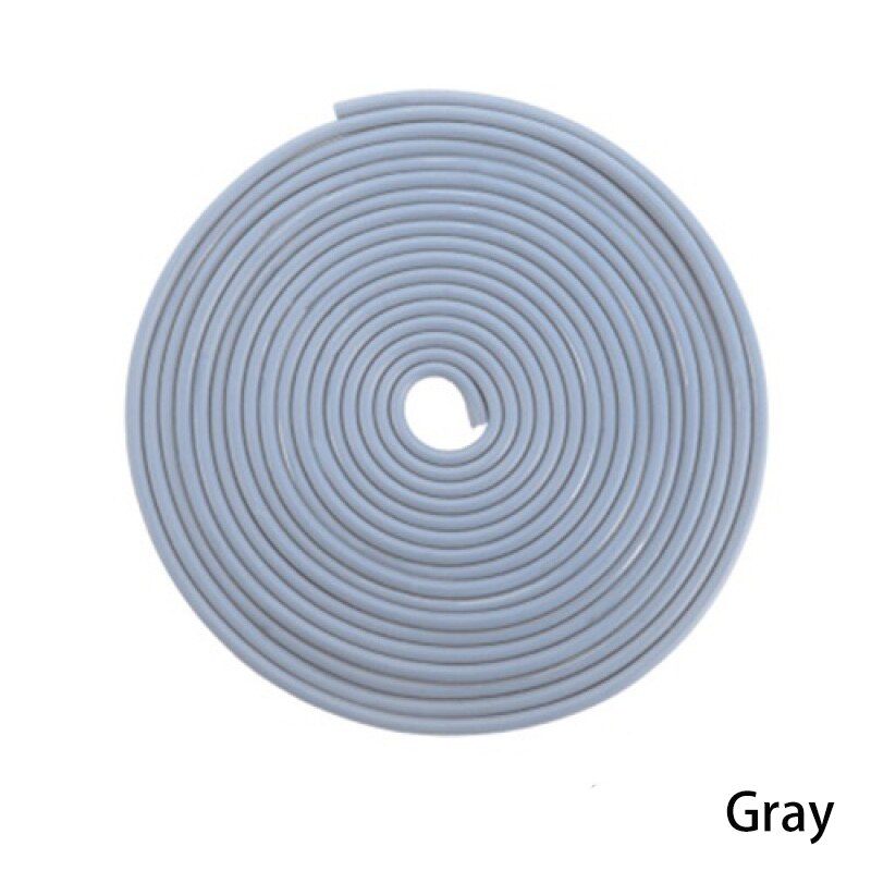Tiras protectoras para bordes de goma para puerta de coche, molduras de puertas laterales, Protector de arañazos adhesivo para vehículo, 5M: Gris