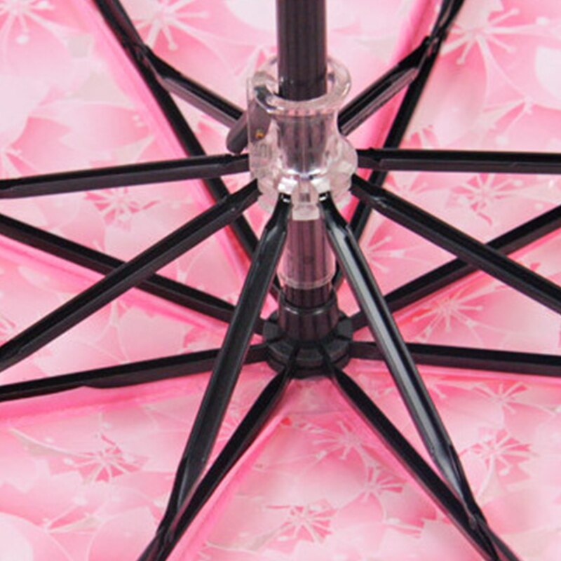 Transparant Clear Paraplu Kersenbloesem Paddestoel Apollo Sakura 3 Fold Paraplu Bescherming Paraplu Kinderen Paraplu # Een