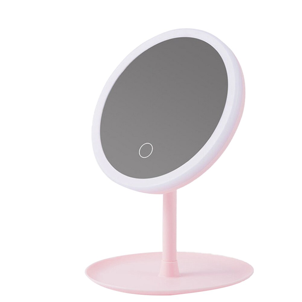Makeup Mirror Folding Magnifying Lighted Led Vanity Mirror Travel Compact Mirrors USB Charging LED Cosmetic Vanity Table Lamp: one color Light