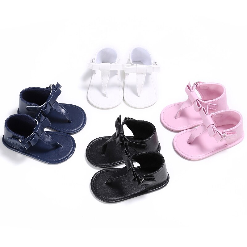 sommer Baby Mädchen Schuhe Flip-Flops Bowknot Weiche Baby Sandalen Schuhe 4 Farben Für Baby 0-18Months