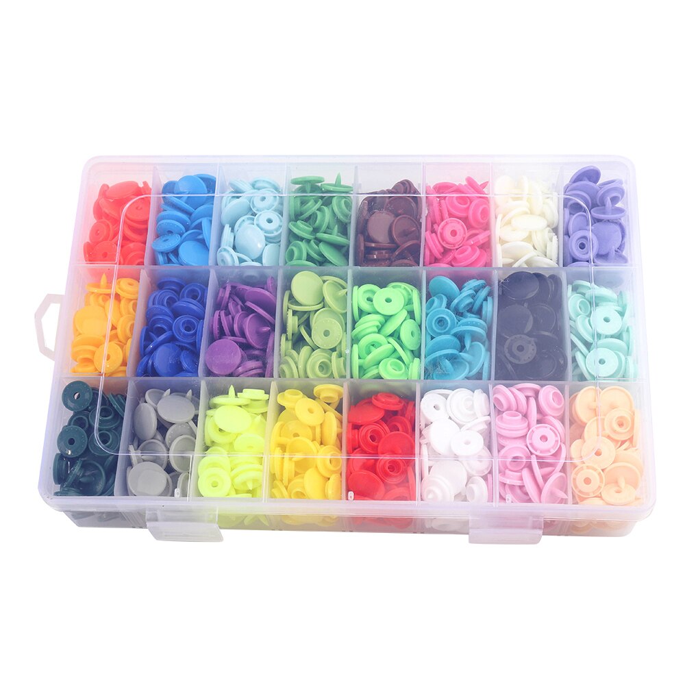 360 Sets T5 Plastic Snap Button with Snaps Pliers Tool Kit &amp; Organizer Containers,Plastic Pressure Seam Snap, Button Press Studs: 360pcs