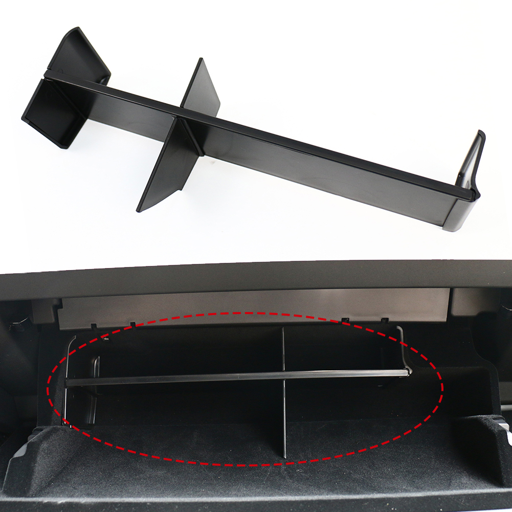 For Tesla Model 3 Y Co-pilot Glove Box Clapboard Storage Rack Shelf for Tesla Model 3 Y Black Car Interior Accessories